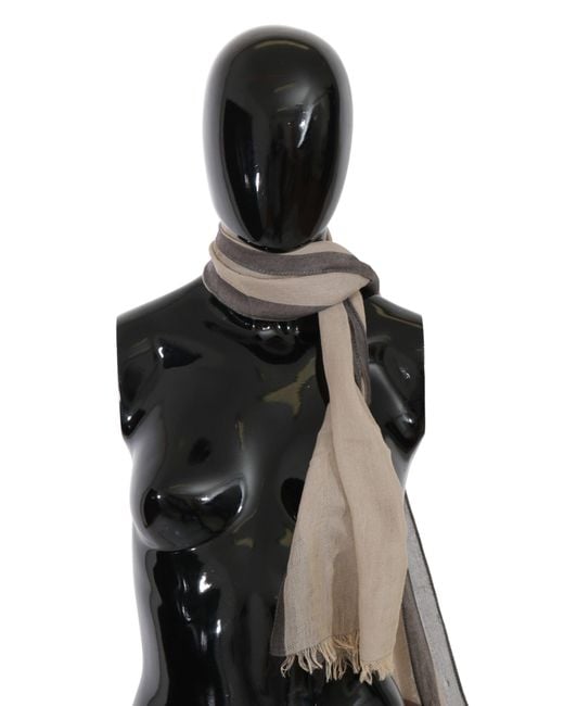 CoSTUME NATIONAL Multicolor Beige Women Cotton Shawl Scarf