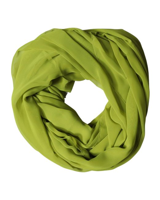 Dolce & Gabbana Green Polyester Stole Neck Wrap Shawl Scarf for men