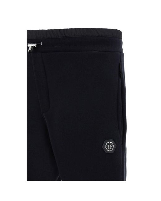 Philipp Plein Black Cotton Joggers (Workout Pants) for men