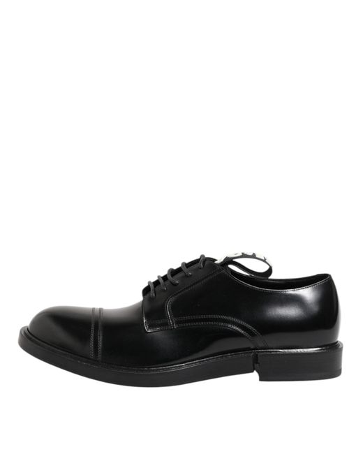 Dolce & Gabbana Black Leather Dress Lace Up Men Formal Shoes for men