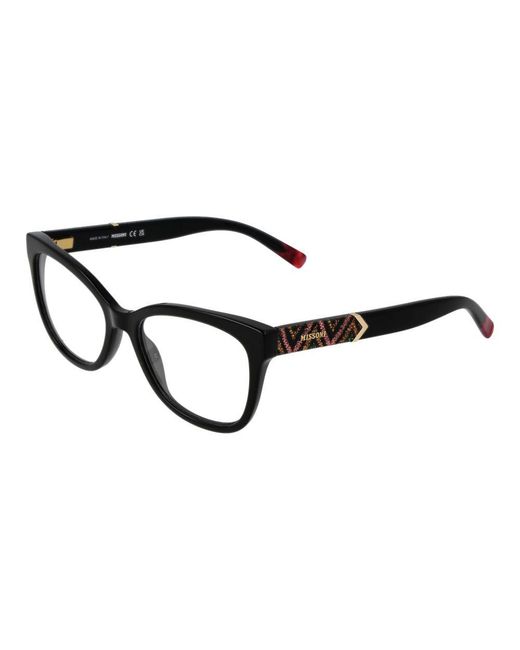Missoni Black Cat Eye Full-Rim Acetate Optical Frames With Spring Hinge for men