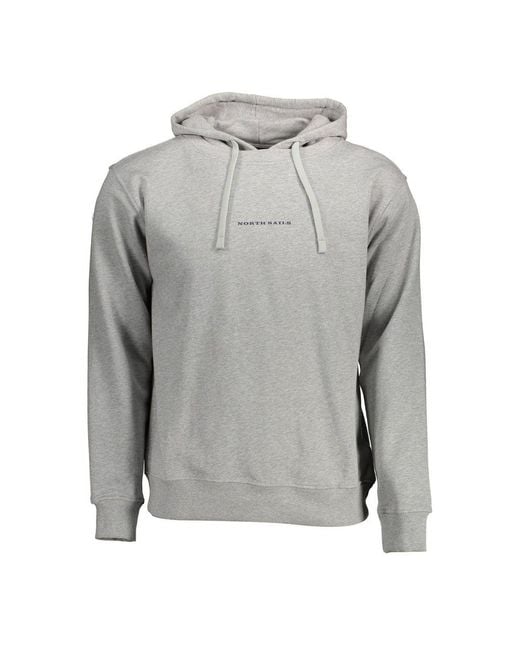 North Sails Gray Grigio Cotton Men Sweatshirt for men