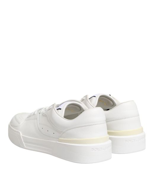 Dolce & Gabbana White Miami Leather Low Top Sneakers Shoes for men