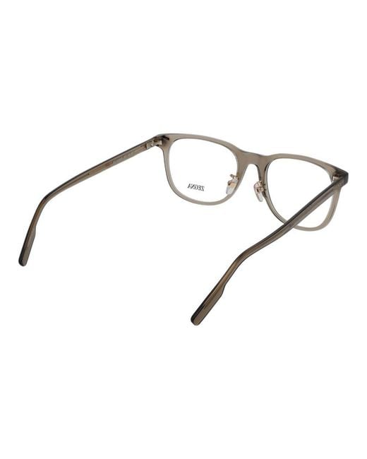 Zegna White Brown Acetate Glasses (frames) for men