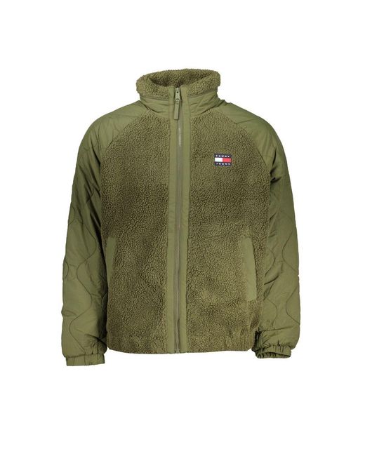 Tommy Hilfiger Green Chic Contrast Zip Sports Jacket for men