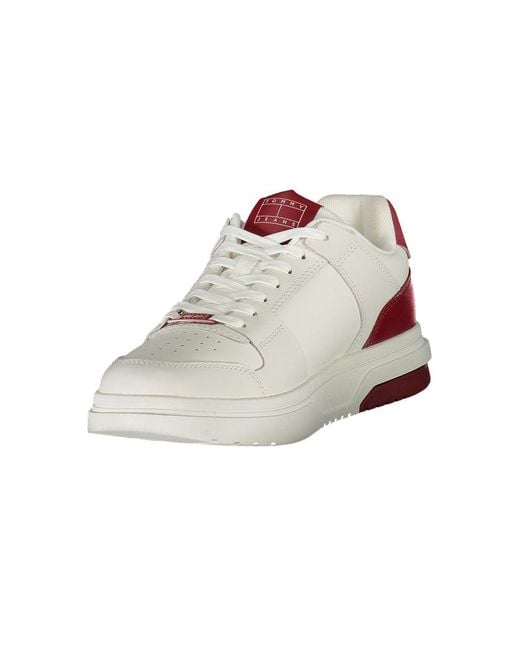 Tommy Hilfiger Red Leather Sneaker for men