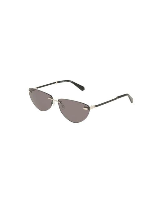 Calvin Klein Gray Metal Sunglass