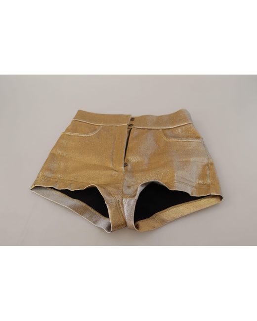 Dolce & Gabbana Black High Waist Hot Pants Shorts