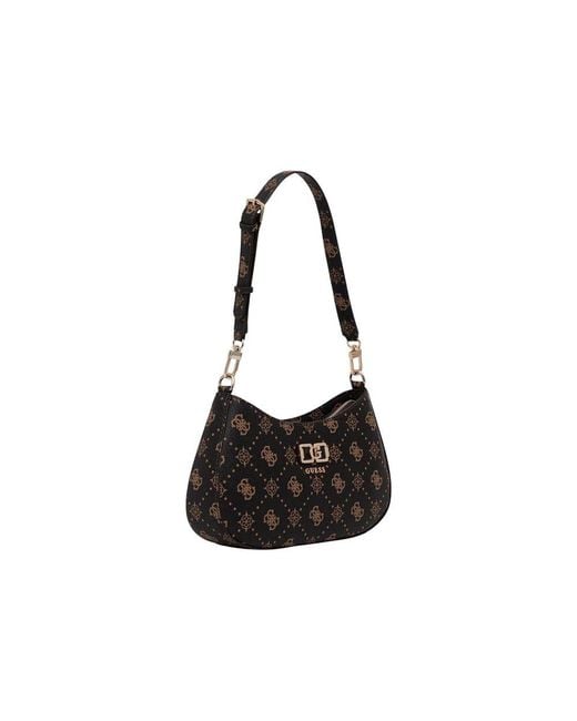 Guess Black Brown Polyethylene Handbag
