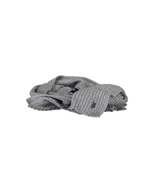 U.S. POLO ASSN. Gray Wool Men's Scarf for men