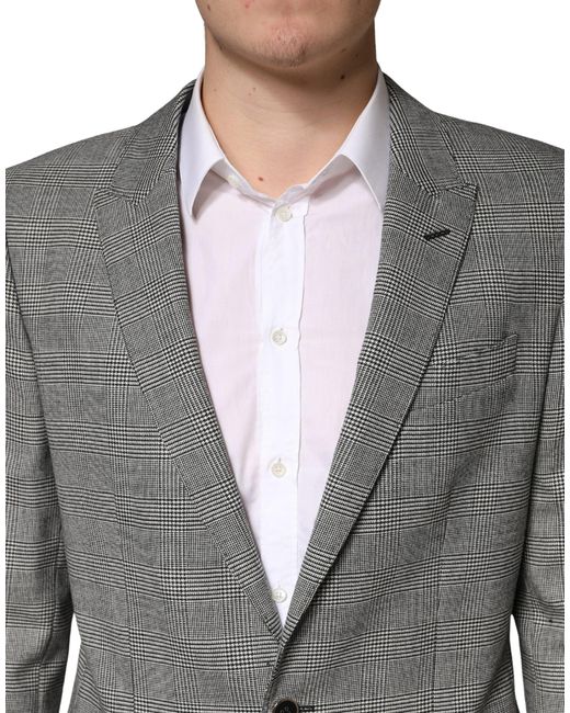 Dolce & Gabbana Gray Martini Single Breasted Formal 2pc Suit for men