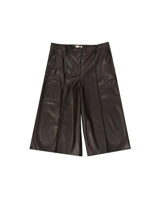 Blanca Vita Gray Faux Leather Shorts