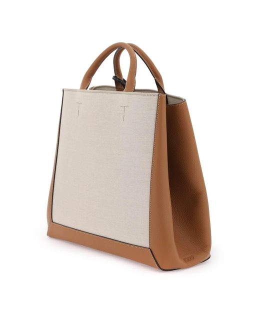 Tod's Multicolor Canvas & Leather Tote Bag