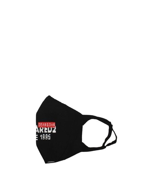 DSquared² Black Polipropilene Facemask for men