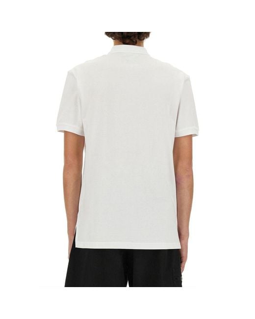Moschino Couture White In Love We Trust Cotton Polo for men