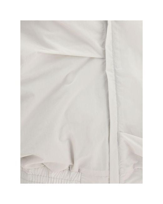 ALAINPAUL White Gray Polyamide Shell Jacket