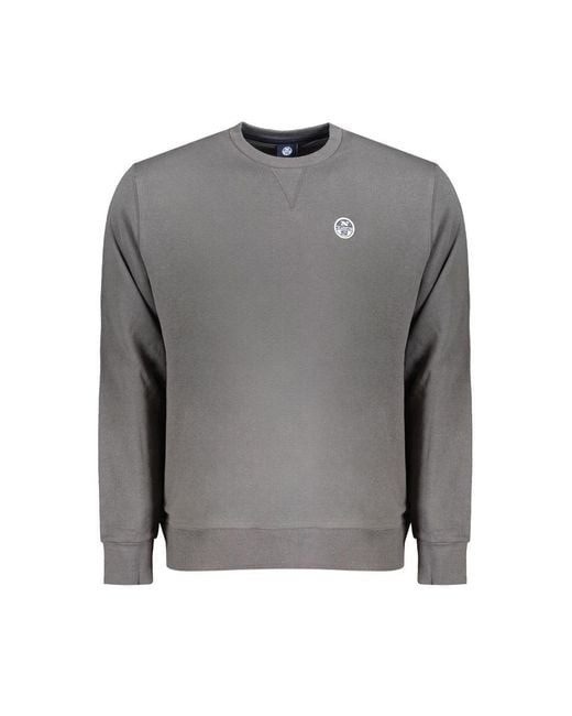 North Sails Gray Cotton Sweater for men