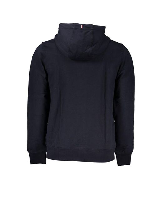 Tommy Hilfiger Blue Chic Hooded Zip Sweatshirt With Logo Embroidery for men