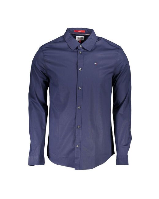 Tommy Hilfiger Blue Elegant Slim Fit Long Sleeved Shirt for men