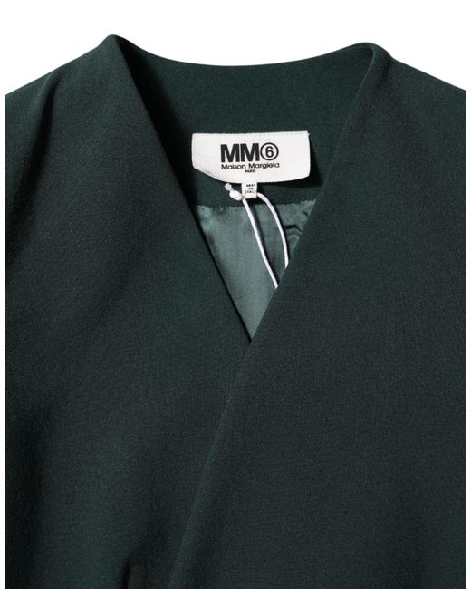Maison Margiela Black Green Single Breasted One Button Coat Jacket for men