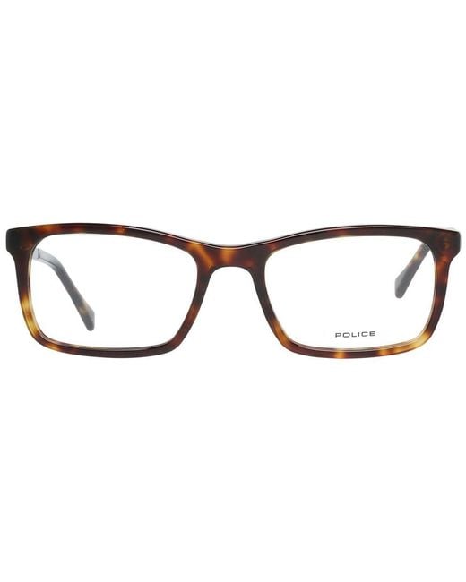 Police Multicolor Brown Plastic Glasses (frames) for men