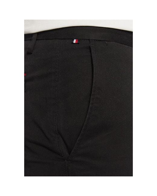 Tommy Hilfiger Black Recycled Cotton Skinny Pants for men