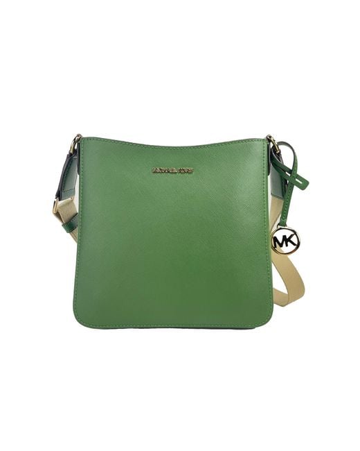 Michael Kors Green Jet Set Small Messenger Crossbody Bag