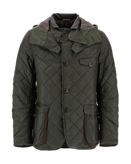 Barbour X Tokito Black Jacket With Quilted Wax Finish for men