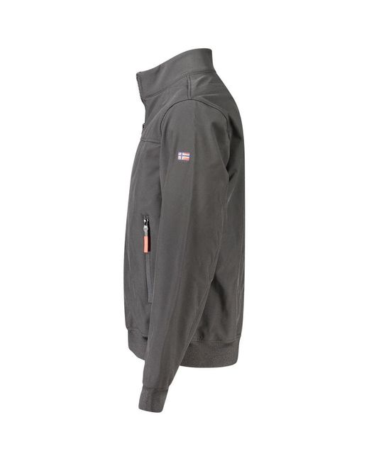 Norway 1963 Gray Black Polyester Men's Jacket for men