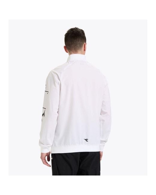 Diadora White Polyamide Shell Jacket for men