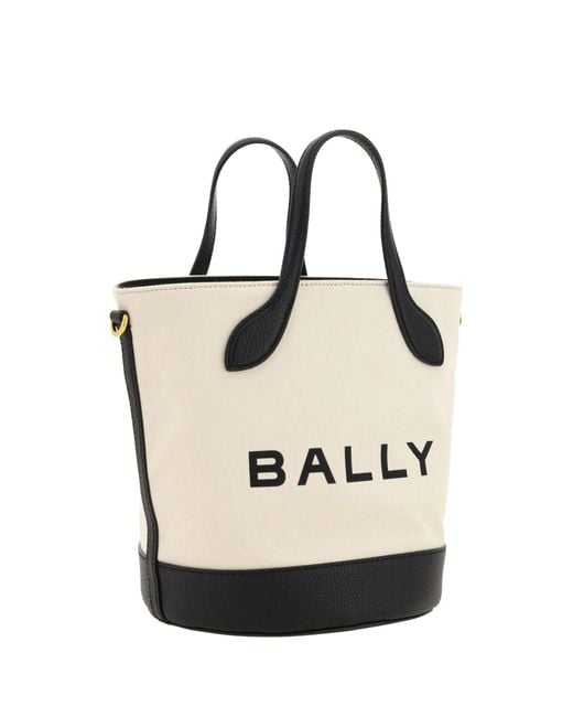 Bally Natural Elegant Monogram Bucket Bag