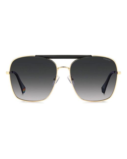 Polaroid Black Metal Sunglasses