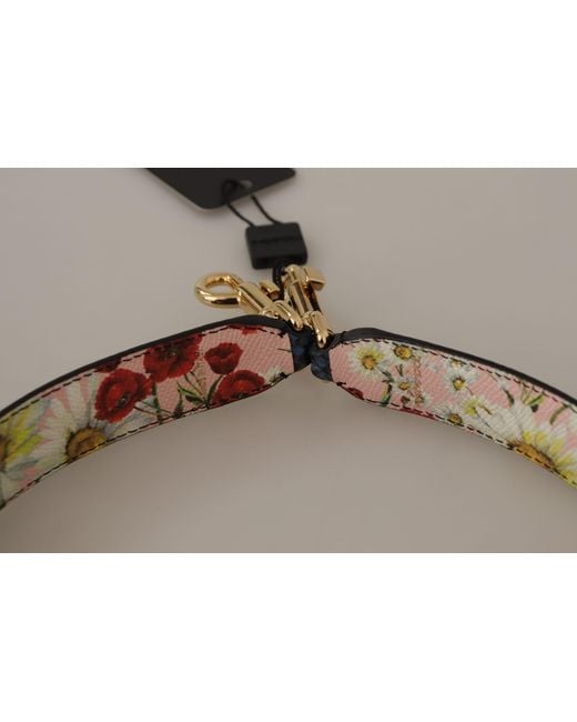 Dolce & Gabbana Black Elegant Python Leather Bag Strap