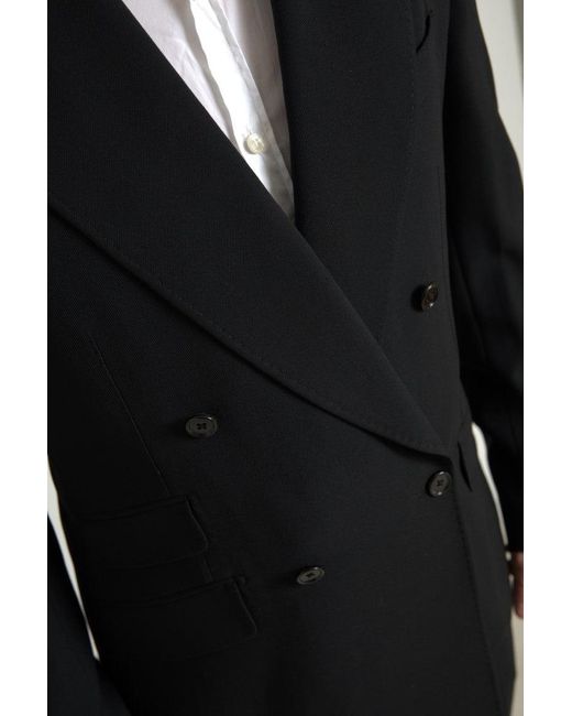 Dolce & Gabbana Black 2 Piece Double Breasted Sicilia Suit for men