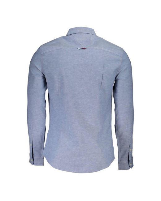 Tommy Hilfiger Blue Slim Fit Button-Down Collar Shirt for men