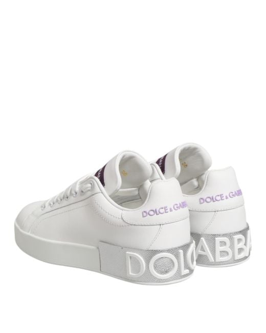 Dolce & Gabbana White Daymaster Leather Sneakers