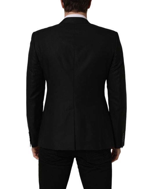 Dolce & Gabbana Black Wool Single Breasted Blazer Jacket for men