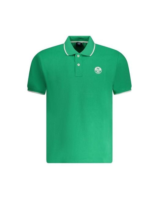 North Sails Green Verde Cotton Male Polo for men