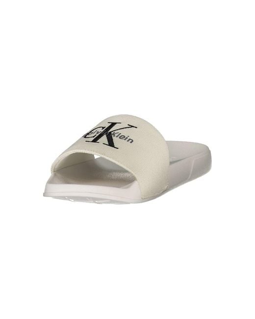 Calvin Klein White Polyester 's Slipper