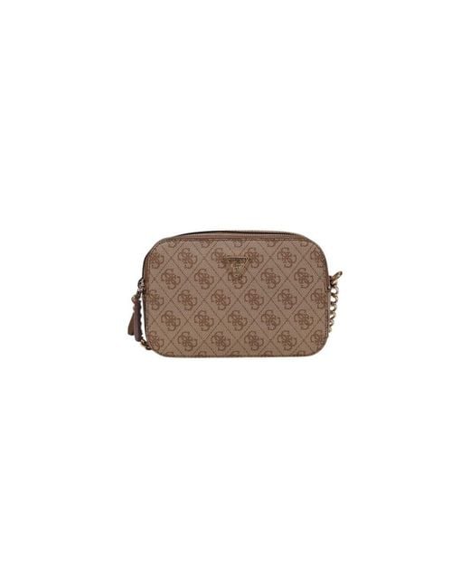 Guess Natural Brown Polyethylene Handbag