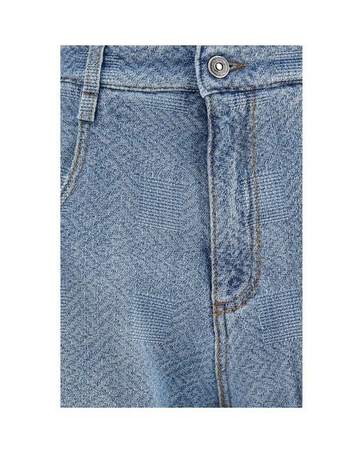 Ermanno Scervino Blue Cotton Relaxed Fit Jeans