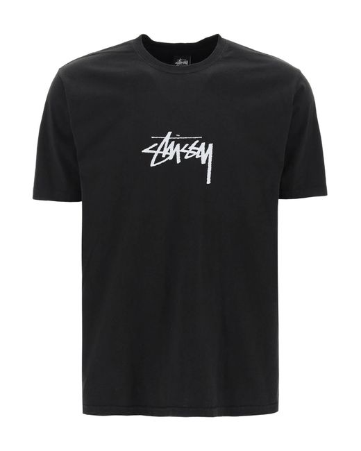 Stussy T-shirt With Stock Logo - M Black for men