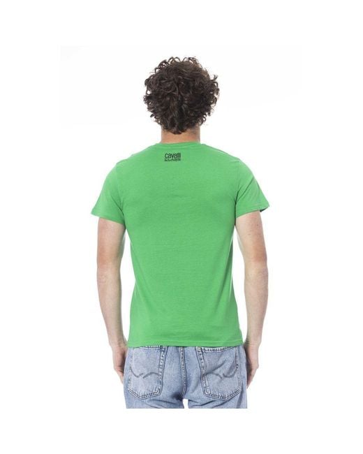 Roberto Cavalli Green Cotton Men T for men