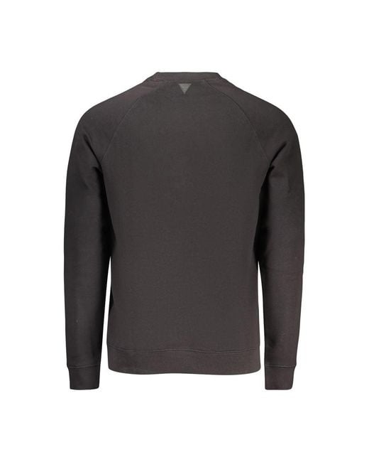 Guess Gray Black Cotton Men's Sweatshirt for men