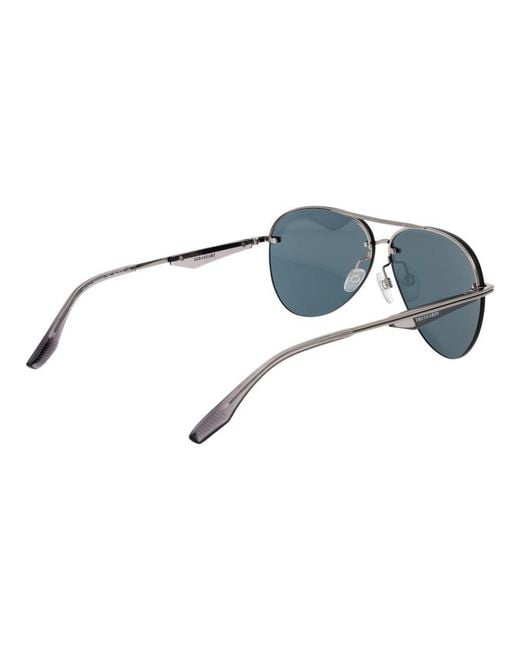 Trussardi Blue Gray Metal Sunglasses for men