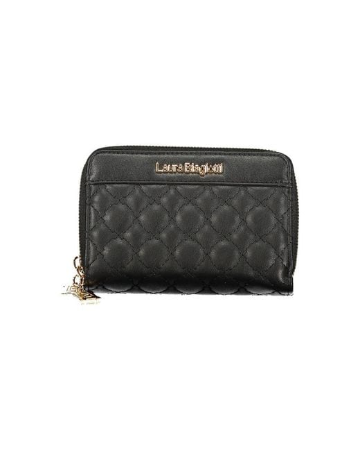 Laura Biagiotti Black Polyurethane Wallet