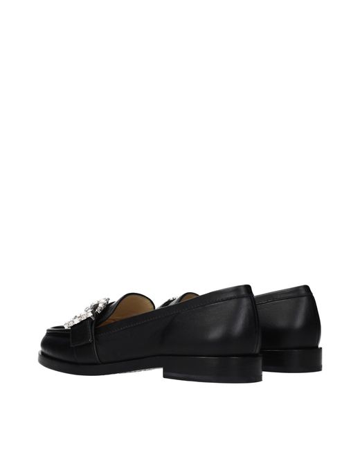 Jimmy Choo Black Leather Slip