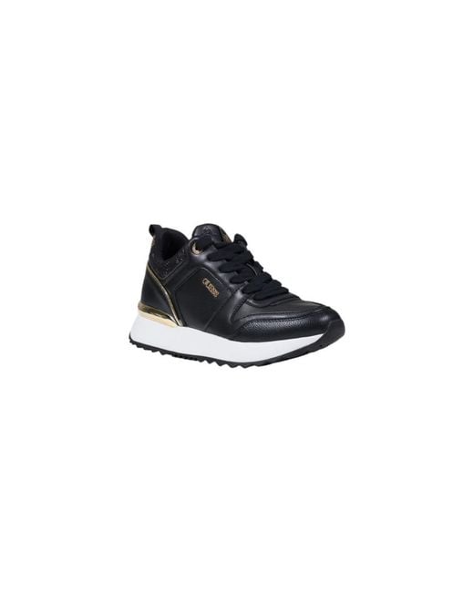 Guess Blue Black Polyethylene Low Top Sneakers