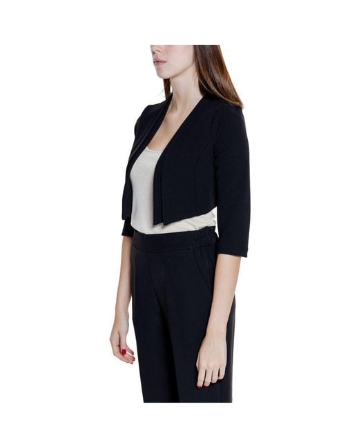 Rinascimento Black Polyester Sleeveless Jacket