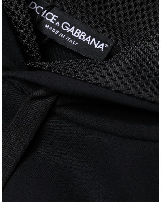 Dolce & Gabbana Black Hooded Pullover Sweatshirt Sweater for men